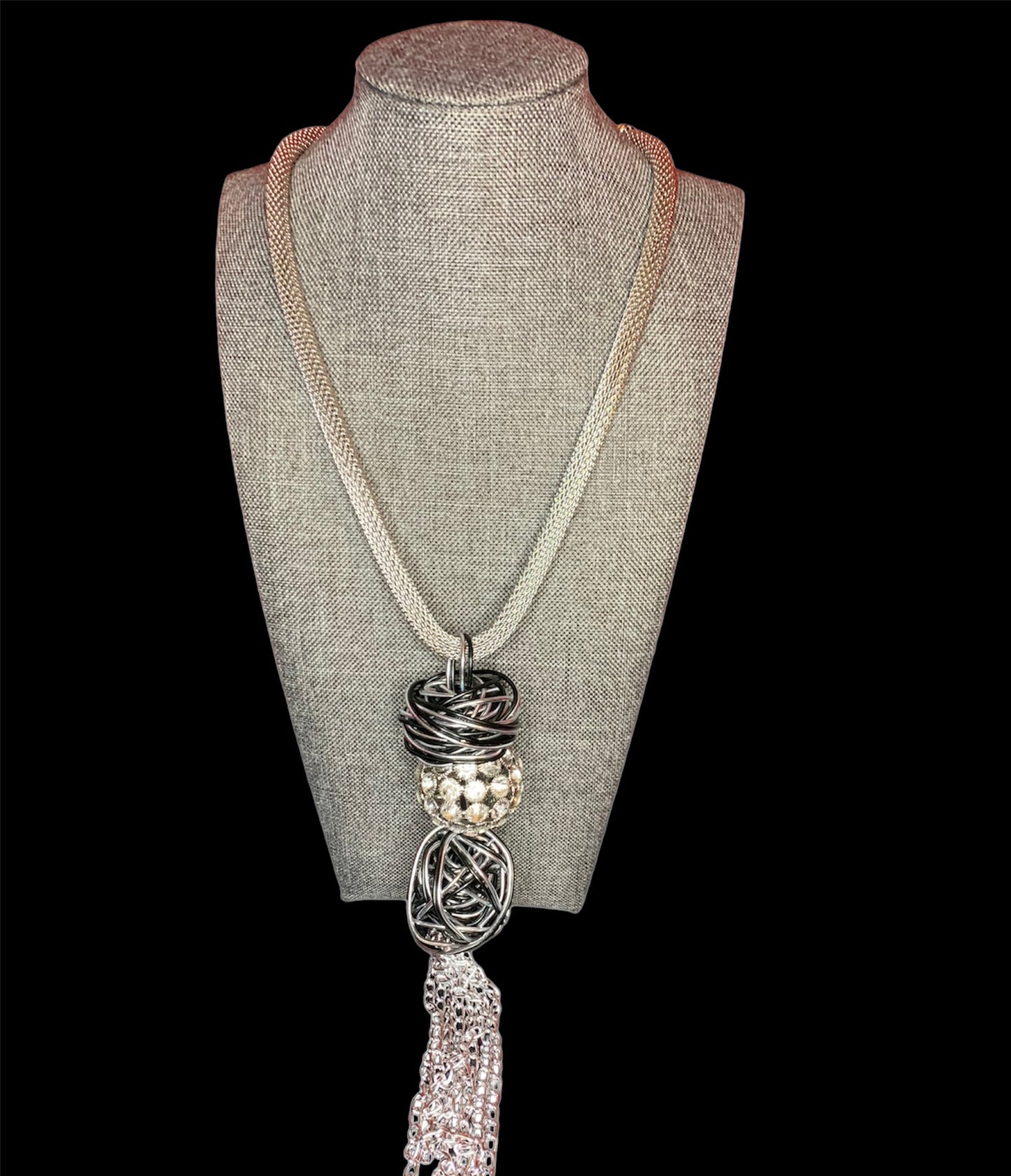 Silver Tassel Necklace