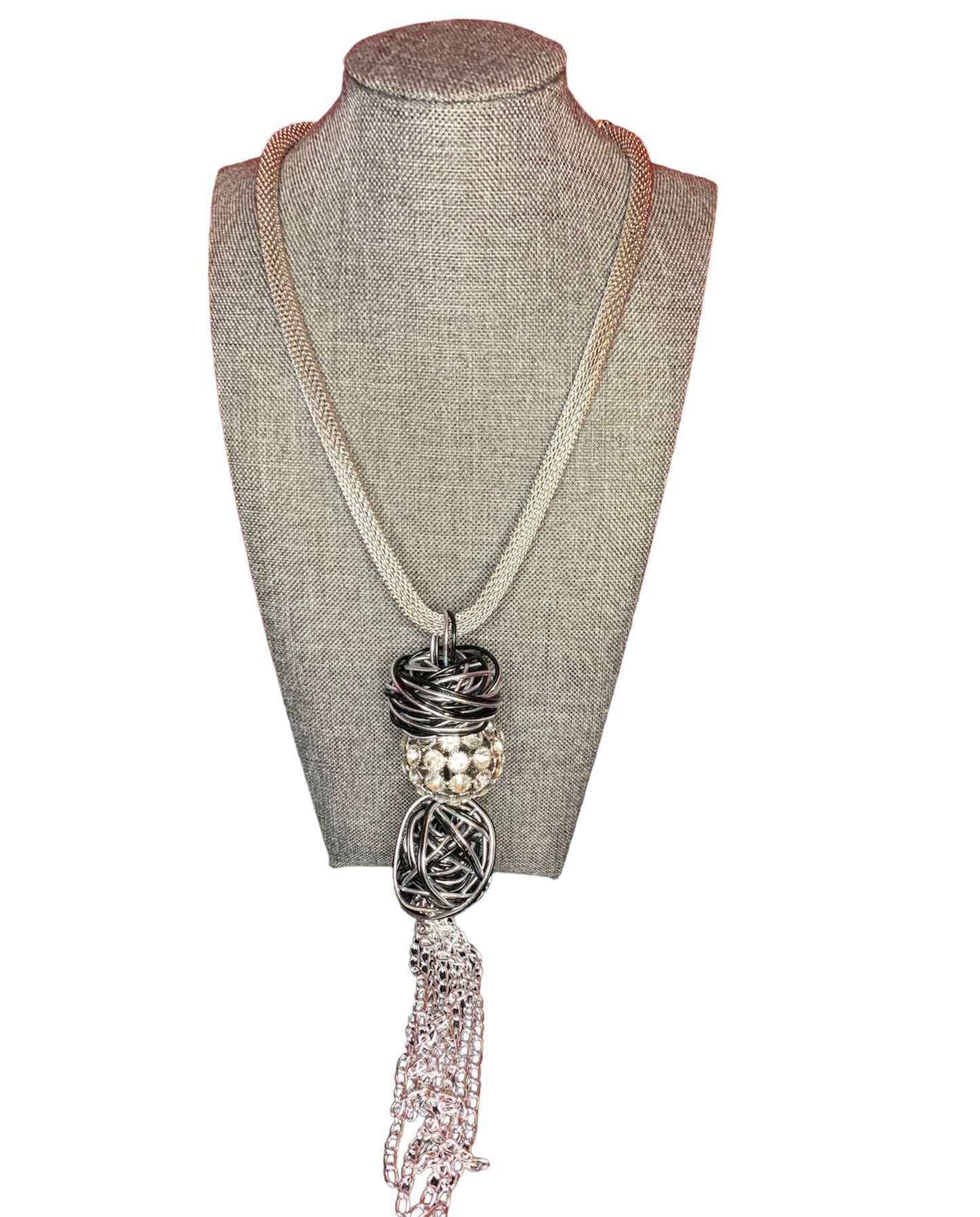 Silver Tassel Necklace