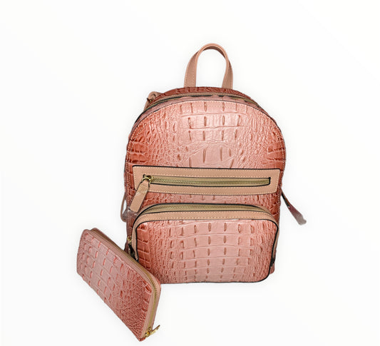 Pink Croc Backpack